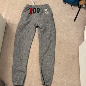 Roots Multicolor Letter Gray Joggers